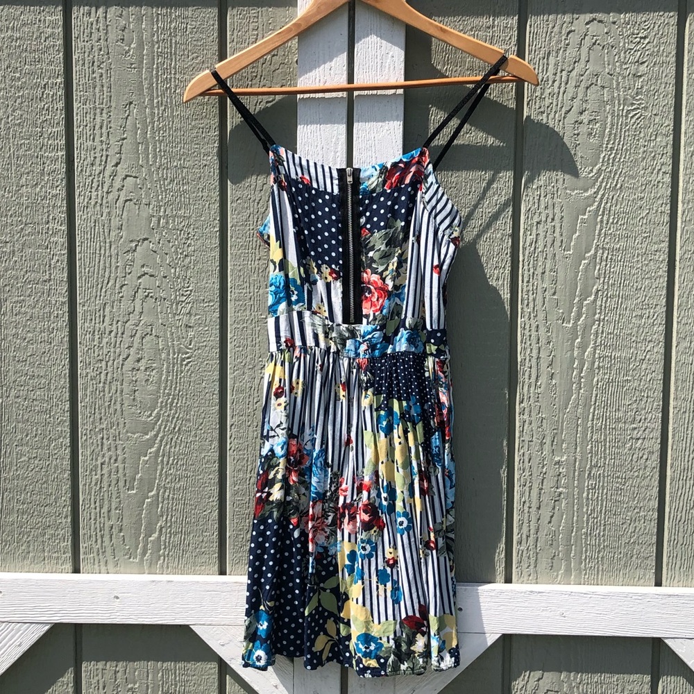 LF floral polka dot dress with adjustable straps